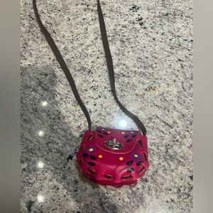 Vintage Made In Mexico Small Mini Leather Bag Tooled Embossed